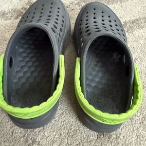 Kids Gray and Lime Water Shoes